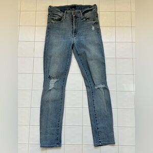 Mother denim. High waisted looker crop in Chatterbox.